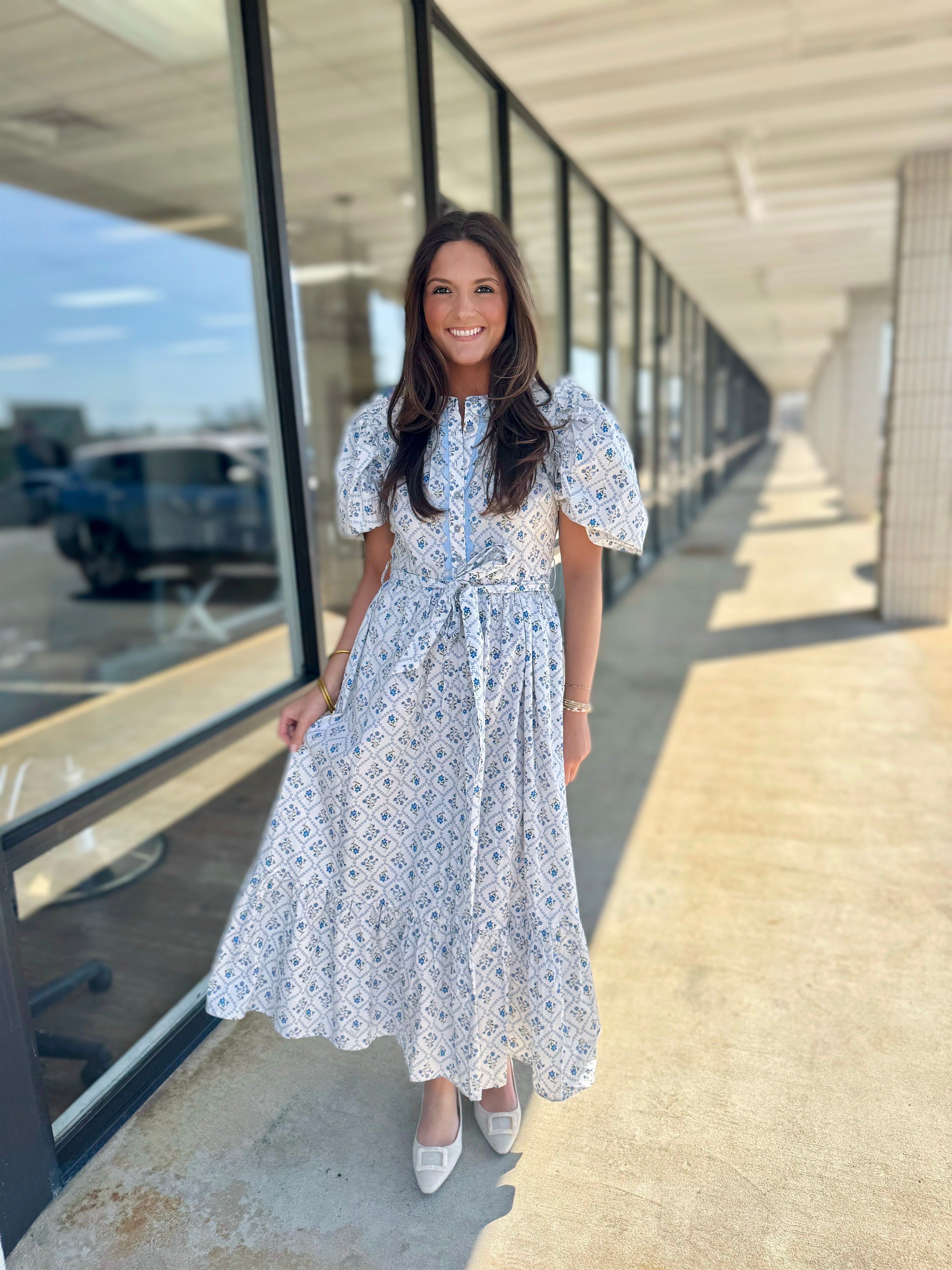 French Floral Garden Maxi Dress – Unique Boutique