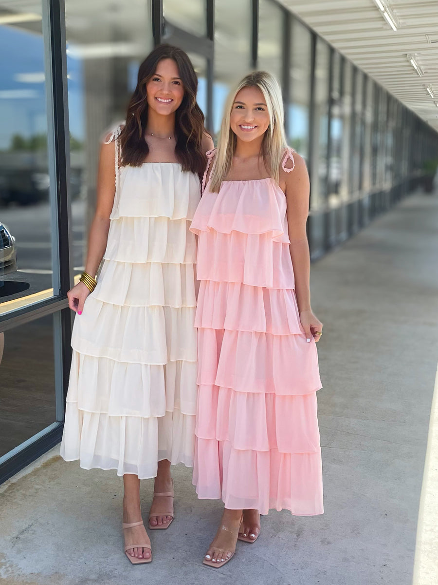 Ruffle Tiered Midi Dress