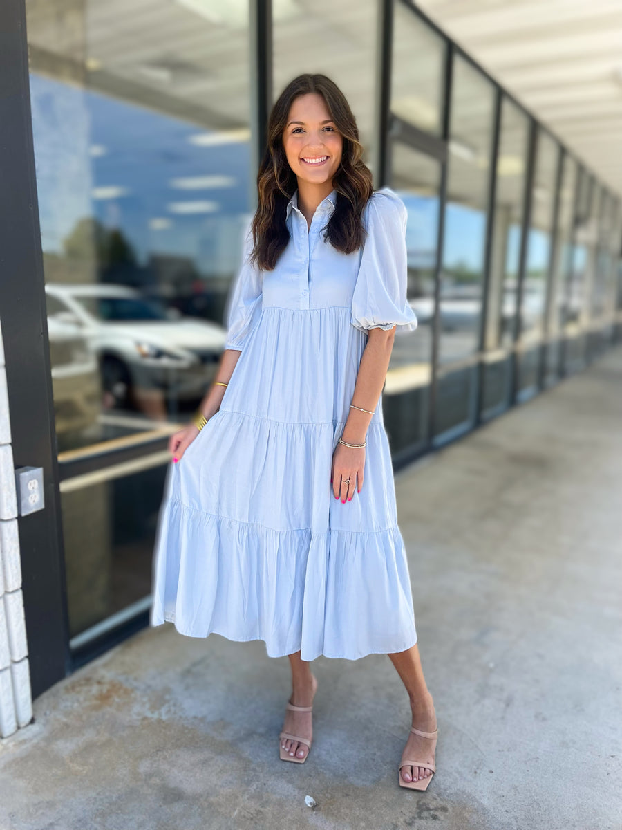 skies are blue midi dress Skies Are Blue Midi Dress