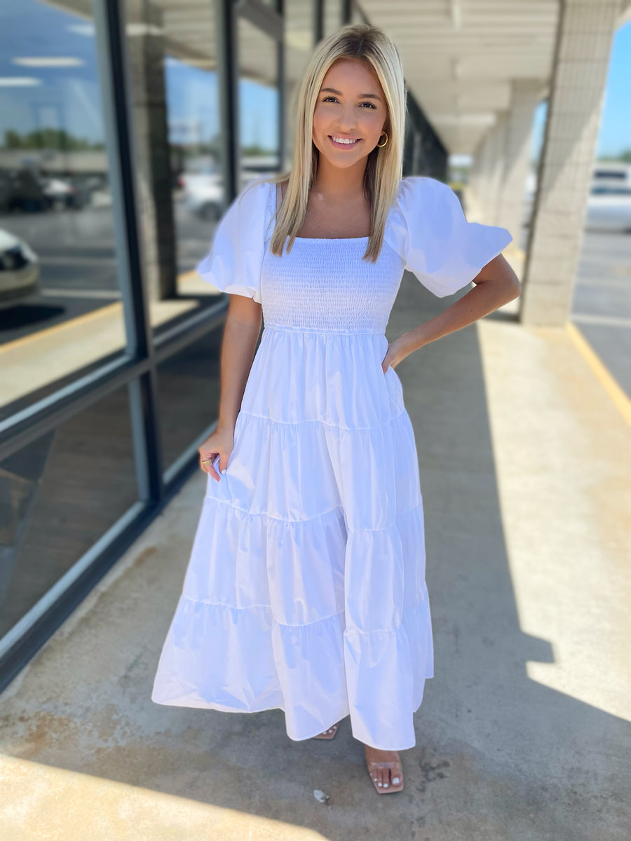 Beautiful And Bright Maxi Dress- White