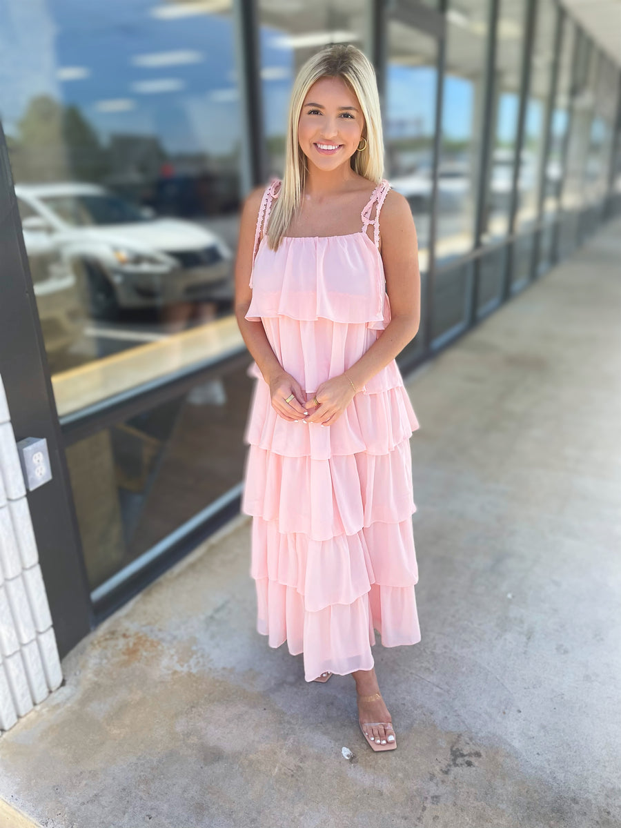 Ruffle Tiered Midi Dress