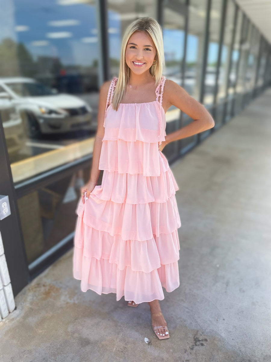 Ruffle Tiered Midi Dress