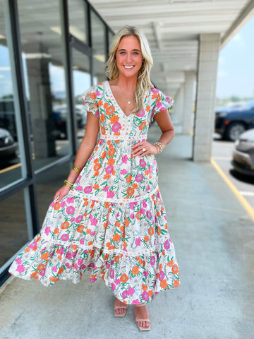 Floral Print Maxi Dress