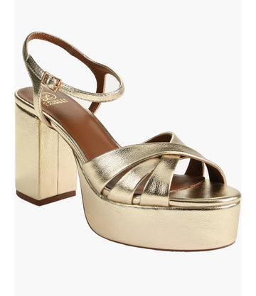 Tessa Metallic Ankle Strap Platform Sandal