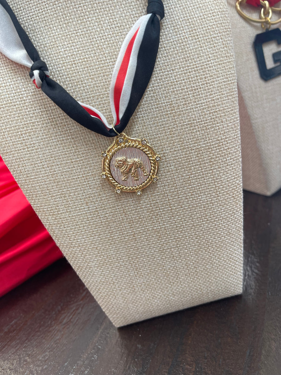 Bulldog Coin Necklace