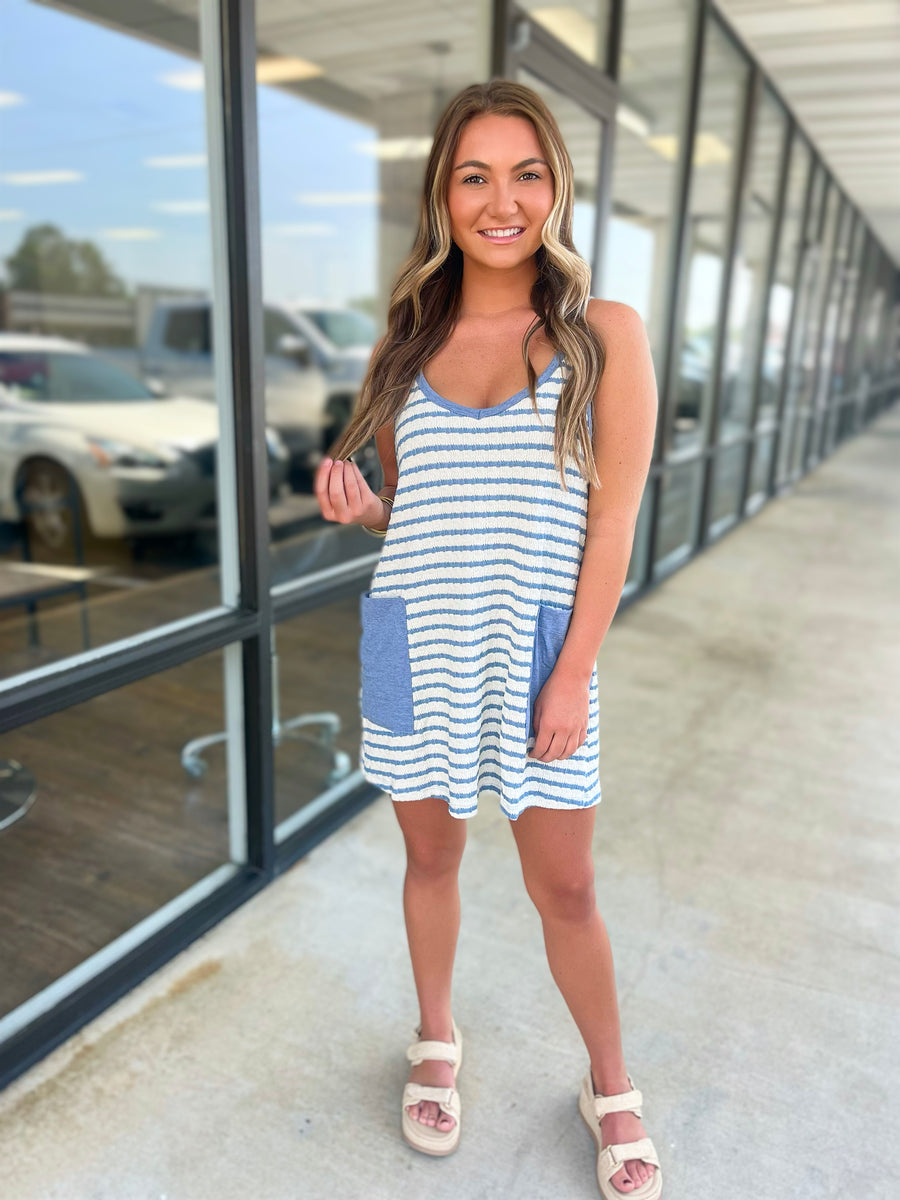 Sporty Mini Dress- Blue