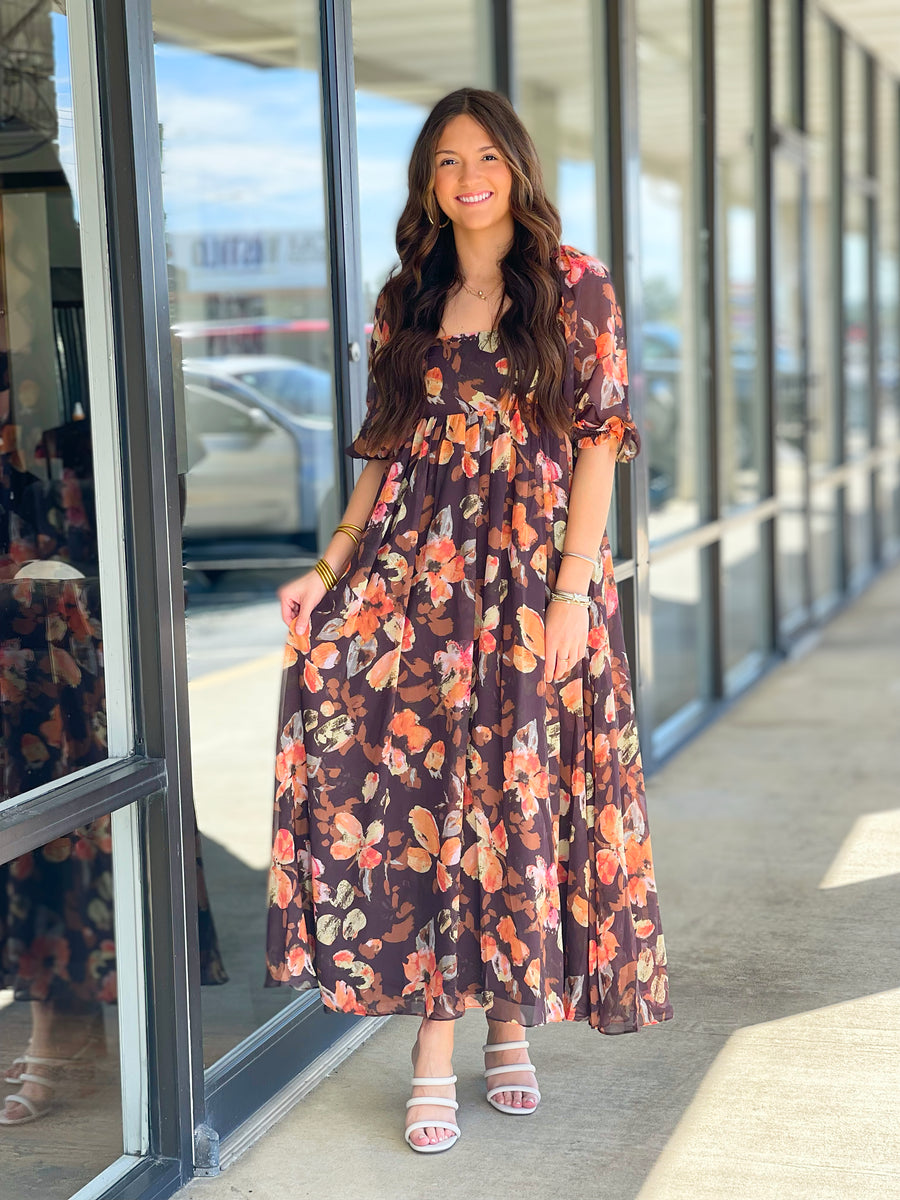 Floral Print Maxi Dress