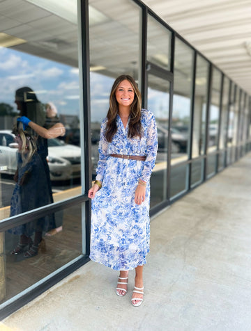 Blue Florals Dress