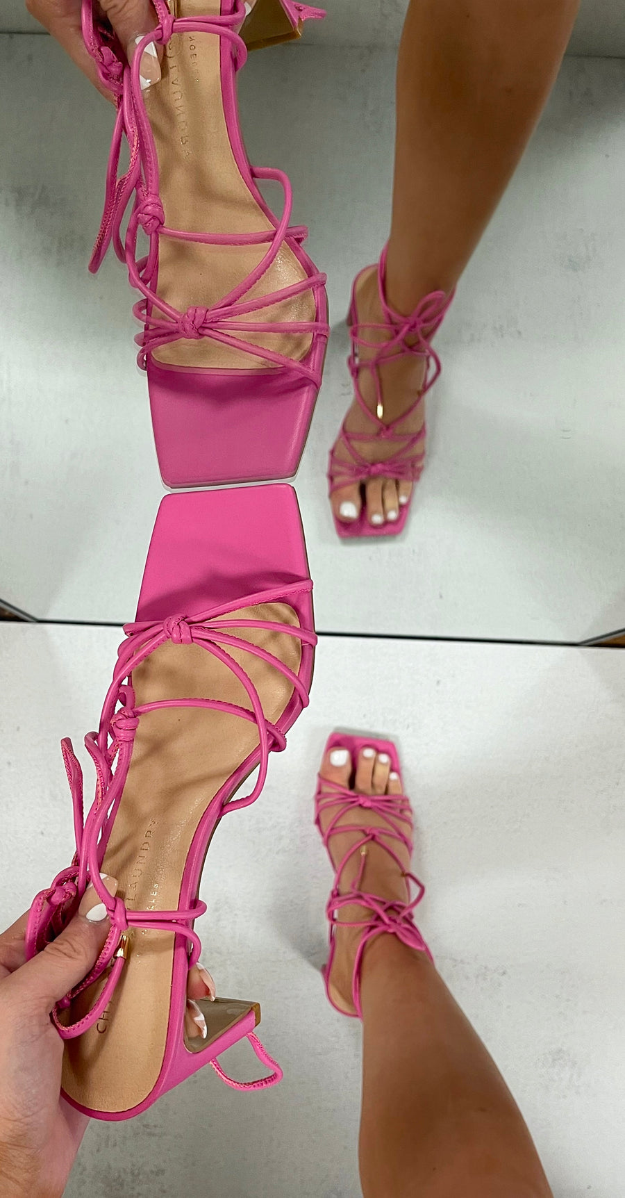 YITA Strappy Heels- Fuschia