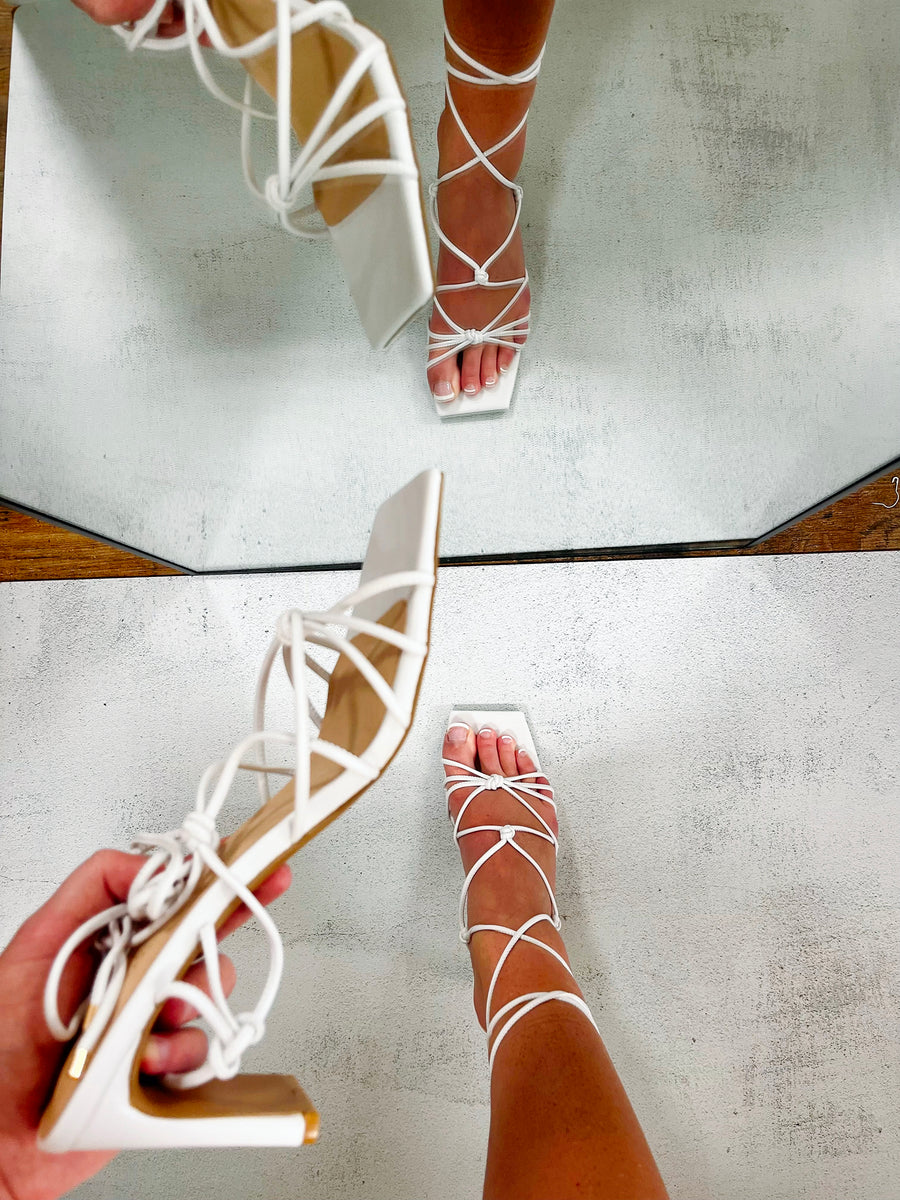 YITA Strappy Heels- White