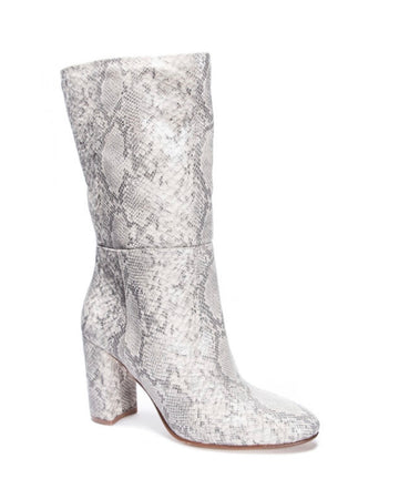 Bianco Snake Print Boot