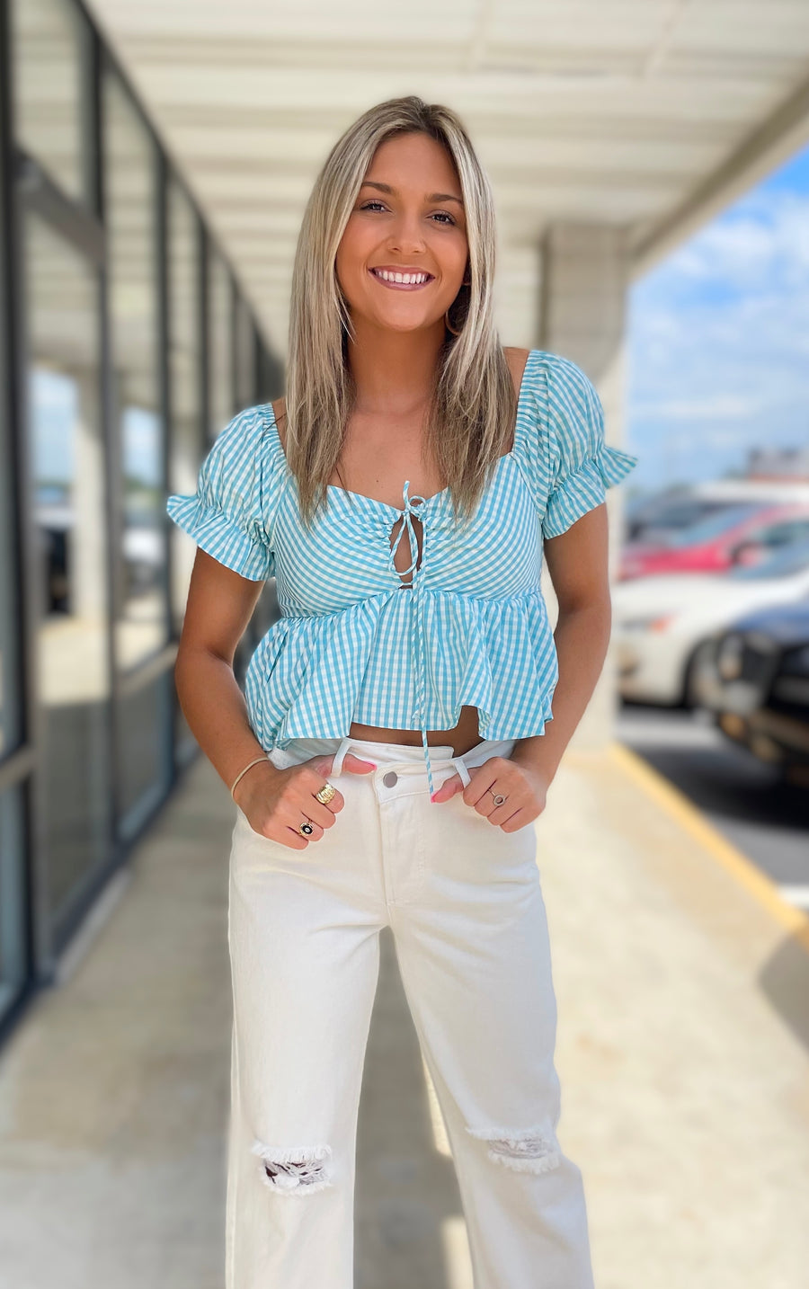 The Maggie B Top- Blue